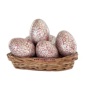 Handmade Hand Painted Ngụy Trang Đầy Màu Sắc Bằng Gỗ Đà Điểu Trứng Phục Sinh Độc Đáo Trang Trí Mùa Xuân Đồ Trang Trí Cho Nhà Hoặc Quà - Product Image 1