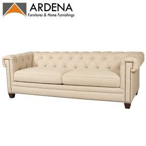 Sofá de cuero Chesterfield clásico europeo, muebles modernos para sala de estar, juego de sofá Divano para el hogar, cuero sintético - Product Image 4