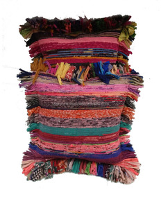 New Recycled Vintage Cushion <b>Cover</b> Made From Chindi Rug Home Decor Cushions Pillow Case - Product Image 1