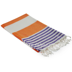 Toallas turcas tunecinas Fouta Pestemal, toallas Hamam al por mayor de fábrica de Turquía, colección de arcoíris verde turquesa - Product Image 6