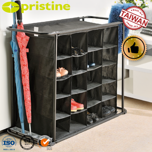 Shopee ขายอีเบย์ขายส่งไต้หวันครัวเรือนผู้ผลิตจัดเก็บผ้าจัดรองเท้าที่มีกรอบโลหะ - Product Image 2