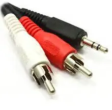 Kabel Audio 2RCA Ke 3.5 Kabel Audio Mobil, Kabel Audio Mobil RCA 3.5Mm Jack Pria KE Pria RCA AUX untuk Amplifier Telepon Headphone Speaker Wire