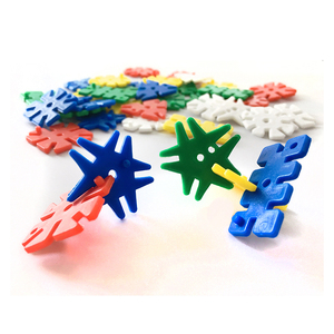 小さな花5形のスノーフレークビルディングブロックおもちゃを接続する子供のおもちゃ教育 - Product Image 5