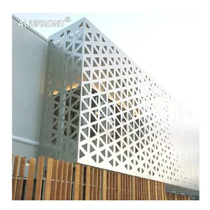 Decorative exterior perforated aluminium curtain wall facade panel plate