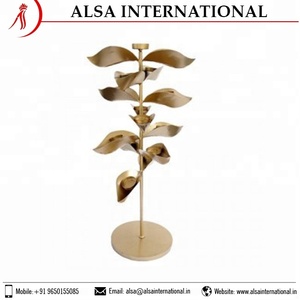 โหลแก้วพร้อมขี้ผึ้งสำหรับตกแต่งคริสต์มาสที่บ้านเชิงเทียนที่สาขาทำจากโลหะจากอินเดีย - Product Image 4