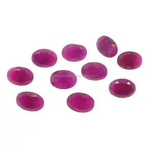 Natural Ruby Corundum 7x5mm Oval Cut 0.95 cts Loose Gemstone For Jewelry