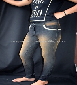 กางเกงขี่ม้าผ้ายีนส์ซิลิคอนยืด4ทิศทาง - Product Image 2