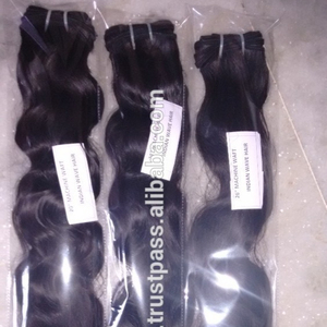 Paquetes de cabello humano crudo Temple 100gms/racimos cabello a granel Remy indio sin procesar 100% auténtico - Product Image 3