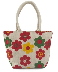 Bolsa de mano de yute y arpillera reutilizable con logotipo personalizado, ecológico, reciclable, Natural, barata, venta al por mayor - Product Image 2