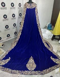 Exclusive Wedding Moroccan Kaftan Designs Wedding Kaftan Hand Embellished Top Quality <b>Micro</b> Velvet Wedding Moroccan Kaftan - Product Image 2