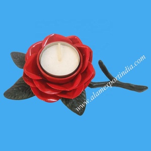Rose <b>Candle</b> Holder Iron <b>Candle</b> Holder Rose Shape Tabletop Decoration Home Wedding Parties Export Quality <b>Bulk</b> Quantity Cheap - Product Image 1