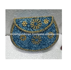 Femmes indiennes Designer fait à la main épaule métal pochette Messenger sacs Style bohème soirée Boho Shopping fête sacs-Vente en gros - Product Image 3