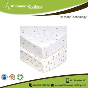 Drap de lit de bébé personnalisé 100% coton biologique avec motif personnalisé avec étiquette et emballage de logo privés - Product Image 6