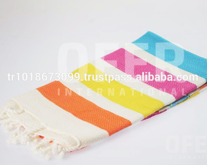 Seleron Handmade <b>Turkish</b> <b>Towel</b> Pestemal Fouta Peshtemal Hammam <b>Towels</b> Wholesale Blanket Multicolor - Product Image 1