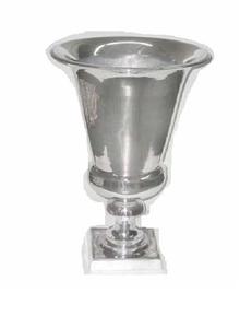 Pot de fleur en aluminium coulé fait à la main de haute qualité et finition de tapis de vase poli miroir pour salon ou table à manger à la maison - Product Image 2