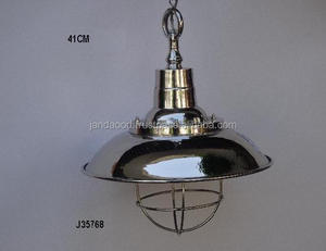Nickel Finished Industrial Pendant Light Available with Electric Wiring Home Decor Metal Lamp <b>Shades</b> - Product Image 2