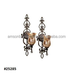 Wall Sconce With Decorative Heavy <b>Glass</b> Handmade Decorative E <b>Candle</b> <b>Holder</b> with Classical Designed for Home Wall <b>Candle</b> <b>Holder</b> - Product Image 3