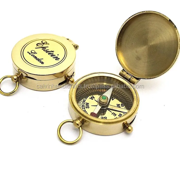 Collectible Brass Direction Compass POCKET COMPASS - Epstein London CHCOM793
