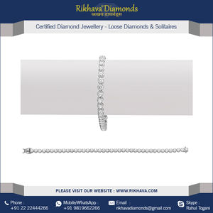 Bijoux pour femmes Bracelet en or blanc 18 carats avec diamants de vendeur et fabricant indien au meilleur prix - Product Image 4