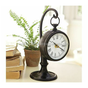 Reloj de mesa de madera de bronce antiguo, movimiento de cuarzo para decoración del hogar o uso de escritorio, regalo perfecto, VITC-2005 - Product Image 1