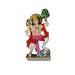 Estatua Religiosa de Hanuman Ji en Mármol Blanco, Escultura de Hanuman Ji, Ídolo de Hanuman Ji en Mármol Blanco, Estatua del Señor Hanuman en Mármol Blanco - Product Image 5