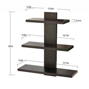 Estantería de pared para decoración de libros y estante de exhibición de pared-3 estantes - Product Image 4