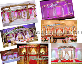 Ensemble de mandap de mariage rajasthani dernier cri, mandap en fibre dorée pour mariage, magnifique mandap en fibre dorée pour mariage, Suisse - Product Image 6