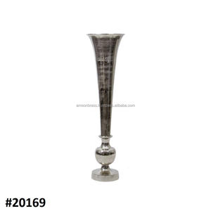 Décoration de mariage Vase à fleurs en métal et vase à trompette en or pour la décoration Vaisselle en métal de couleur de forme de taille personnalisée - Product Image 5