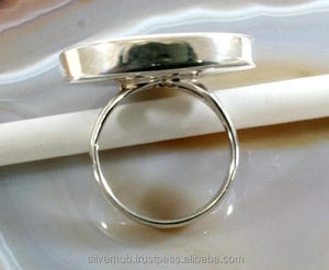 แหวนเงินแท้ 925 ประดับพลอยตาชีวะ เครื่องประดับอัญมณีกึ่งมีค่า ของขวัญวันวาเลนไทน์สำหรับผู้หญิง แหวนทำมือ - Product Image 2