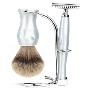 Farhan-Juego de maquinilla de afeitar con cepillo negro, maquinilla de afeitar de seguridad, fabricantes, productos y Co - Product Image 1