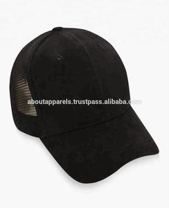 Promotionnel personnalisé en vrac 5 panneaux/6 panneaux et gros noir 100% coton denim lettre broderie/impression, casquette en daim et maille - Product Image 3