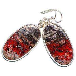Pendientes de piedras preciosas de jaspe de ágata de encaje loco de Plata de Ley 925 hechos a mano para regalo de aniversario ODM OEM proveedor mayorista - Product Image 1