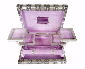 CAJA DE REGALO DE JOYERÍA DE MADERA DE PRIMERA CALIDAD CON APARIENCIA ANTIGUA, CAJA DE JOYERÍA PARA NOVIA PARA REGALO DE BODA - Product Image 2