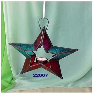 Candeleta colgante de metal y vidrio de estrella de fabricación de fábrica de alta calidad - Product Image 2