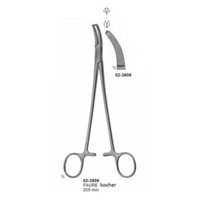 Faure เครื่องมือผ่าตัดด้วยมือทำจากสเตนเลสสตีลเยอรมันแบบโค้ง25ซม. ใช้ผ่าตัดถุงน้ำดีแบบผ่าตัดมดลูก - Product Image 2