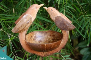 ขายส่งราคาถูกธรรมชาติ Eco Coco ครึ่งแขวนป่านกเก็บอาหารตกแต่งสวน100% แฮนด์เมดบาหลี - Product Image 6