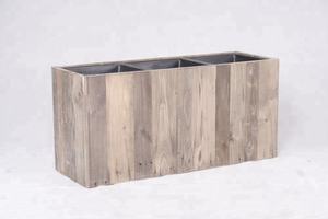 Mobilier d'extérieur en bois recyclé carré Pot de fleur boîte en acier bois massif intérieur maison tapis salle de bain tapis de douche - Product Image 4