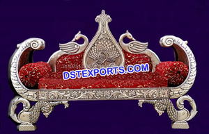 Siège de mariée en cuir, siège de mariage avec la fonction Mehendi, Design Paisley - Product Image 4