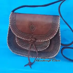 Марокканская сумка через плечо из натуральной кожи с винтажной застежкой