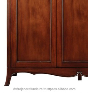 Antique Reproduction Olivia 3 Door <b>Armoire</b> Mahogany Furniture - Classic Wardrobe Antique Reproduction Furniture - Product Image 3