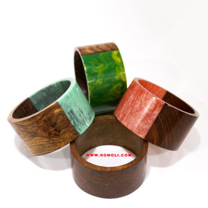 Combination Wood and <b>Resin</b> <b>Jewellery</b> Bangle Custom Wholesale Jewelry - Product Image 4