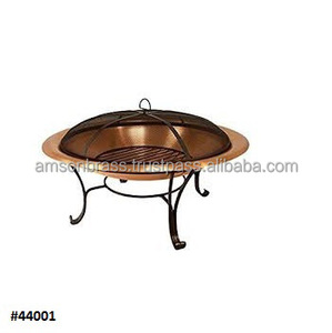 การเผาไหม้ไม้ตอกฝาทองแดงหลุมไฟที่มีกรอบพรุนและโป๊กเกอร์ - Product Image 1