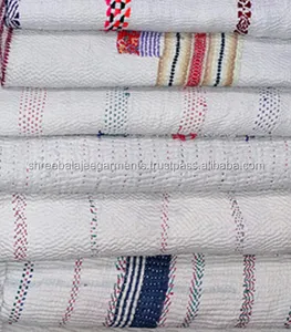 Kantha-mantas de seis a siete capas, colchas de punto kantha tradicionales, Estilo vintage