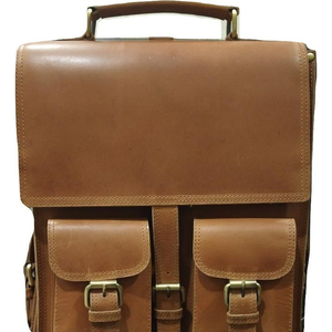 กระเป๋าเดินทางหนังแท้ทุกเพศมีสไตล์กระเป๋าเป้สะพายหลังลายเรขาคณิตดีไซน์ไปข้างหน้าแฟชั่น - Product Image 1