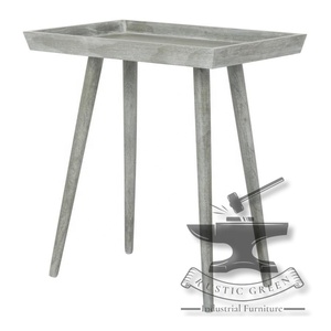 ถาดไม้โอ๊คสไตล์อุตสาหกรรมโบราณถาดไม้โอ๊คบ้านบนโต๊ะสำหรับบ้านห้องนั่งเล่นห้องครัวห้องรับประทานอาหารหรือการจัดเก็บเฟอร์นิเจอร์ - Product Image 3