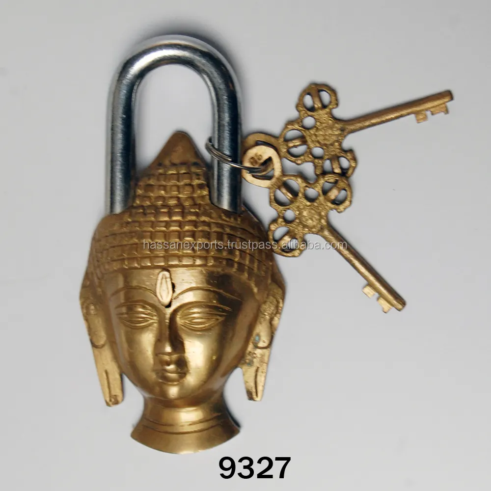 Verrous de bouddha décoratifs indiens, laiton Antique, 12 pièces