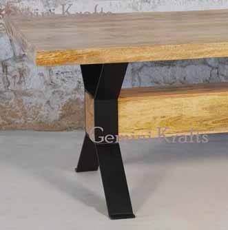 Iron Black & Natural Wooden