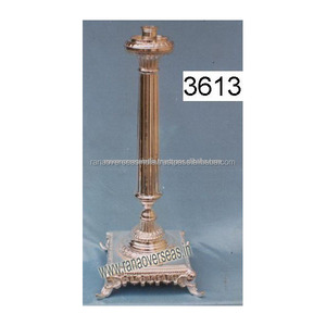 Eco- Friendly Handmade <b>Brass</b> <b>Candle</b> <b>Holder</b> in Silver Plated for Christmas & Birthday Decor - Product Image 3