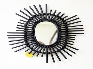 Nouveaux miroirs ronds en bambou faits à la main miroirs muraux modernes en osier rotin miroirs muraux de style classique miroirs muraux naturels décor - Product Image 3