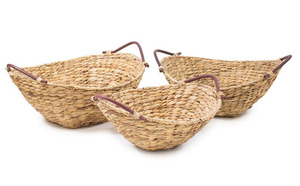 WATER HYACINTH <b>BASKET</b> <b>SMALL</b>/ HYACINTH CURVED NIKNAK <b>BASKET</b>/ ROUND WATER HYACINTH <b>BASKET</b> - Product Image 3